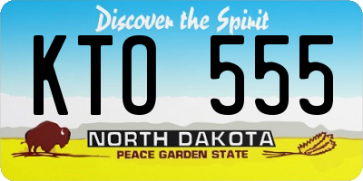 ND license plate KTO555