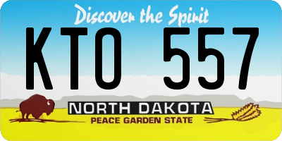ND license plate KTO557