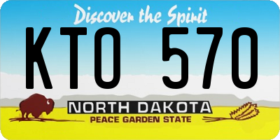 ND license plate KTO570