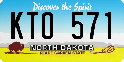 ND license plate KTO571