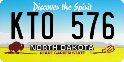 ND license plate KTO576