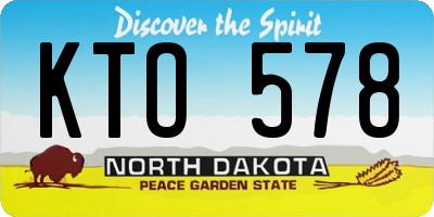 ND license plate KTO578