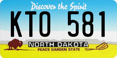 ND license plate KTO581