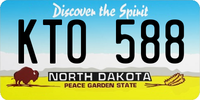 ND license plate KTO588