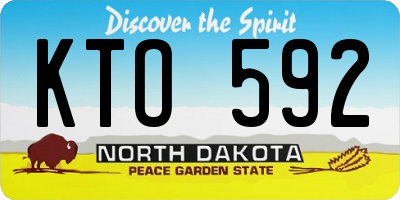 ND license plate KTO592