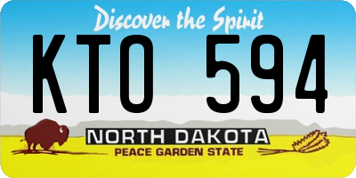 ND license plate KTO594
