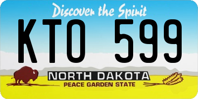ND license plate KTO599