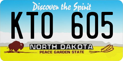 ND license plate KTO605