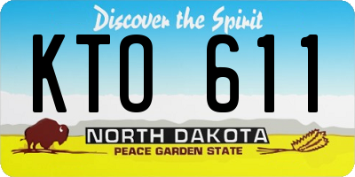 ND license plate KTO611