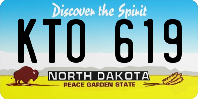 ND license plate KTO619