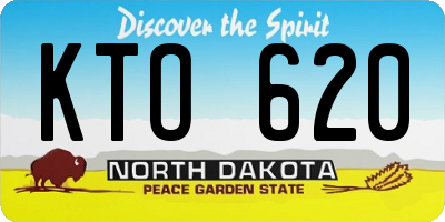 ND license plate KTO620