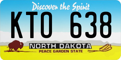 ND license plate KTO638