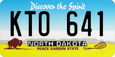 ND license plate KTO641