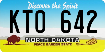 ND license plate KTO642