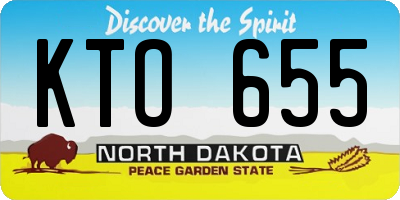 ND license plate KTO655