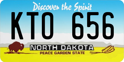 ND license plate KTO656