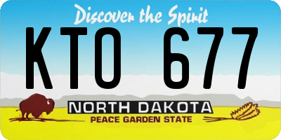 ND license plate KTO677