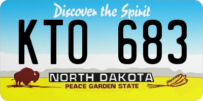 ND license plate KTO683