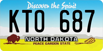 ND license plate KTO687