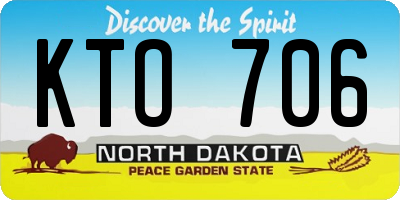 ND license plate KTO706
