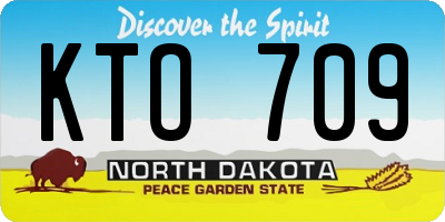 ND license plate KTO709