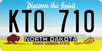 ND license plate KTO710