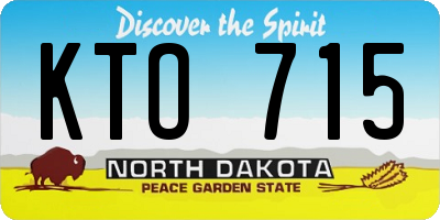 ND license plate KTO715