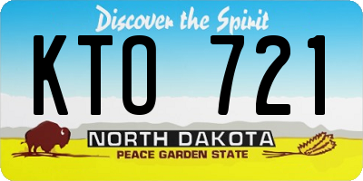 ND license plate KTO721