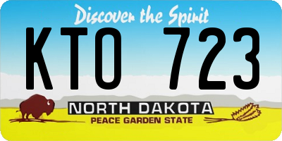 ND license plate KTO723