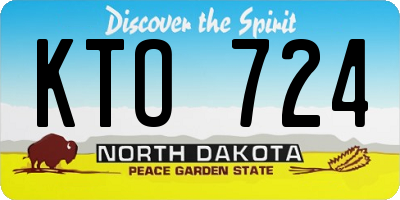 ND license plate KTO724