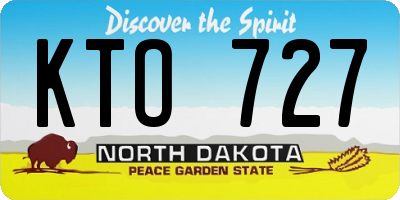 ND license plate KTO727