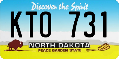 ND license plate KTO731