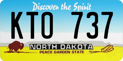 ND license plate KTO737