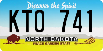 ND license plate KTO741