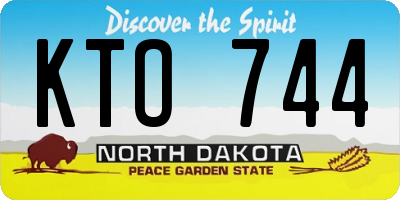 ND license plate KTO744