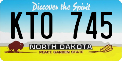 ND license plate KTO745
