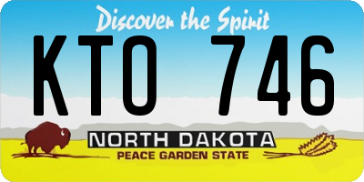 ND license plate KTO746