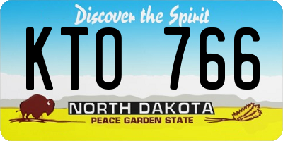 ND license plate KTO766