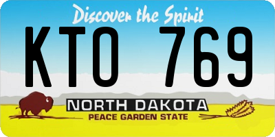 ND license plate KTO769