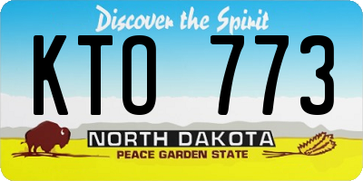 ND license plate KTO773