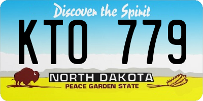 ND license plate KTO779