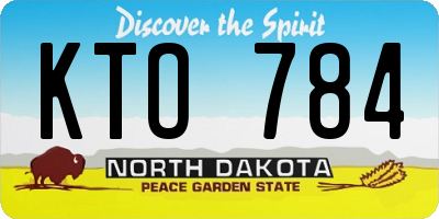ND license plate KTO784