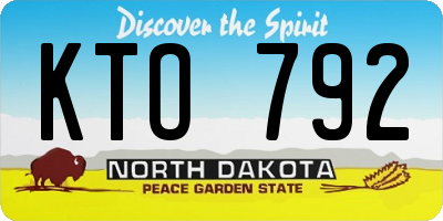 ND license plate KTO792