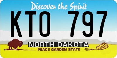 ND license plate KTO797