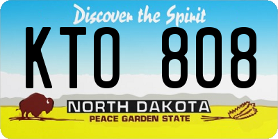 ND license plate KTO808