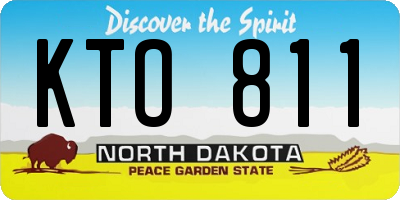 ND license plate KTO811