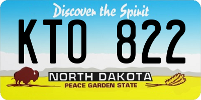 ND license plate KTO822