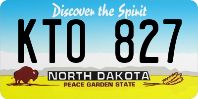 ND license plate KTO827
