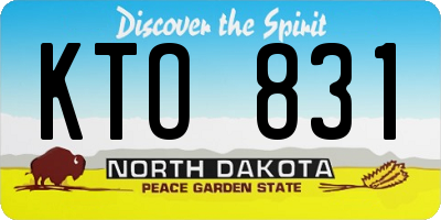 ND license plate KTO831