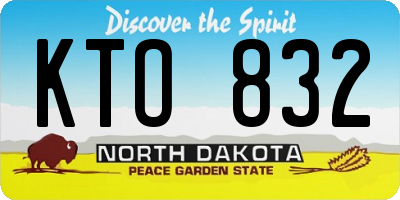 ND license plate KTO832